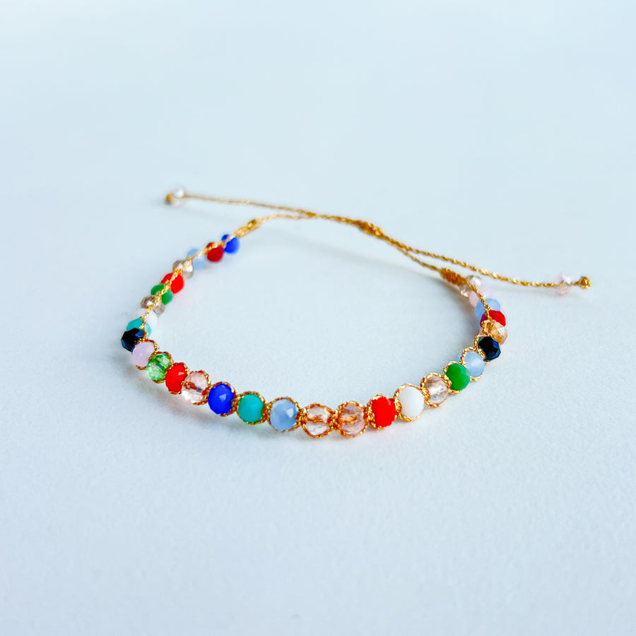 MULTICOLOR shamballa náramok