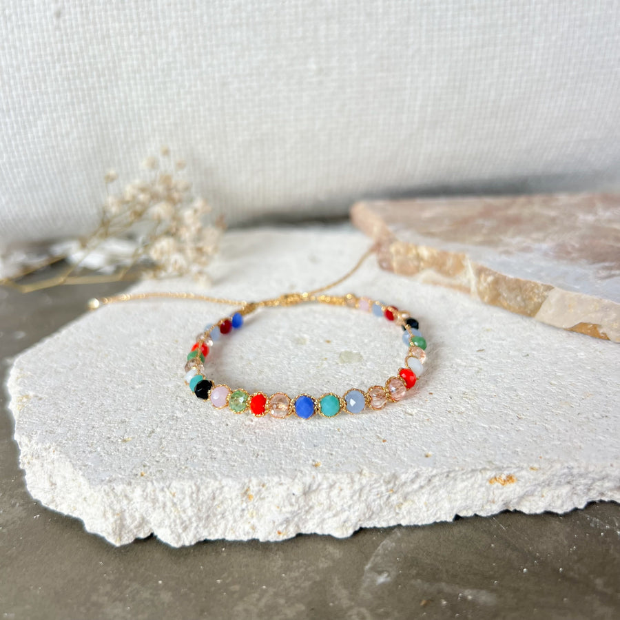 MULTICOLOR shamballa náramok