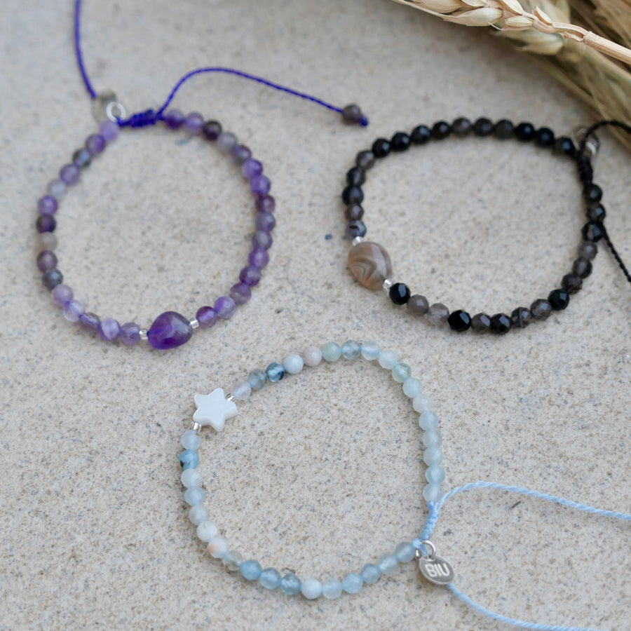 SERENITY náramok - Dymový krištáľ & Botswanský achát